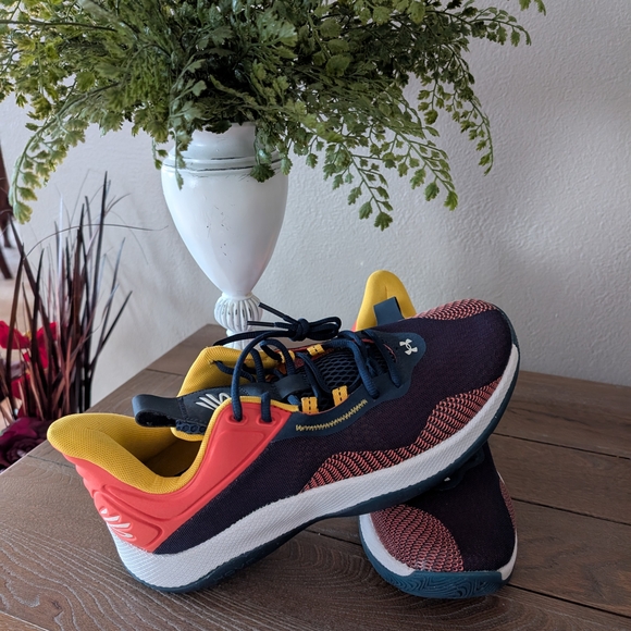 Under Armour Kids' Navy and Red Sneakers